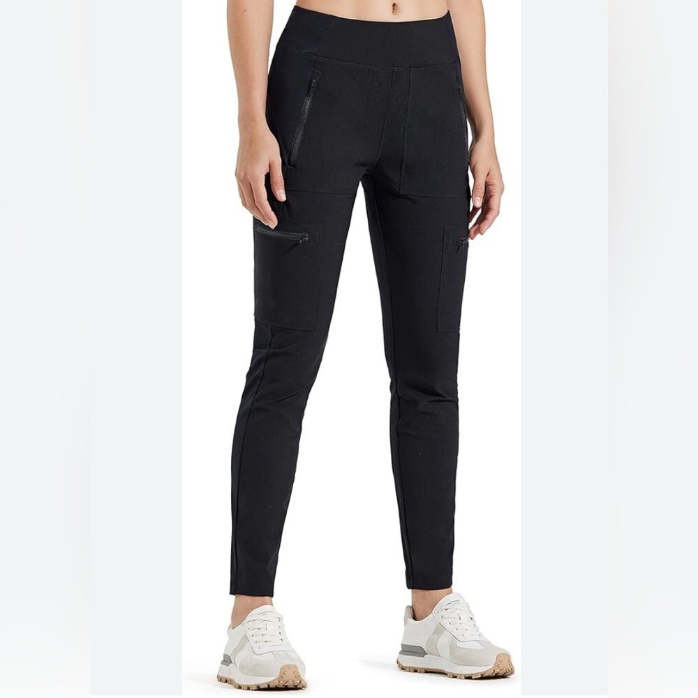 Athleta Headlands Hybrid Cargo Tight Pants Black High Rise Womens Size 6